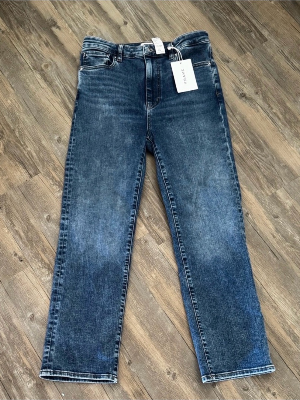 Frame Denim The Pencil Crop High Rise Slim Leg Jeans